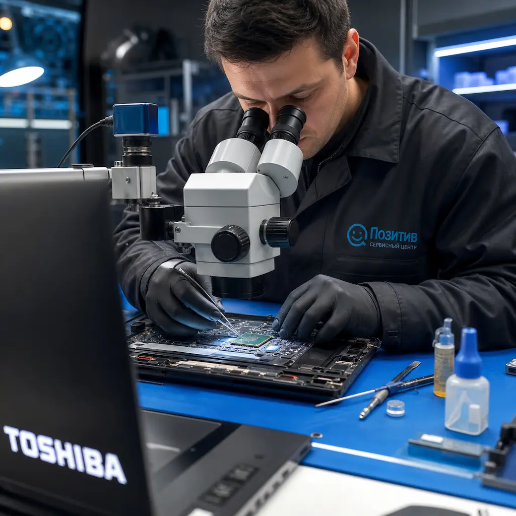 Замена видеокарты ноутбука Toshiba в Петрозаводске