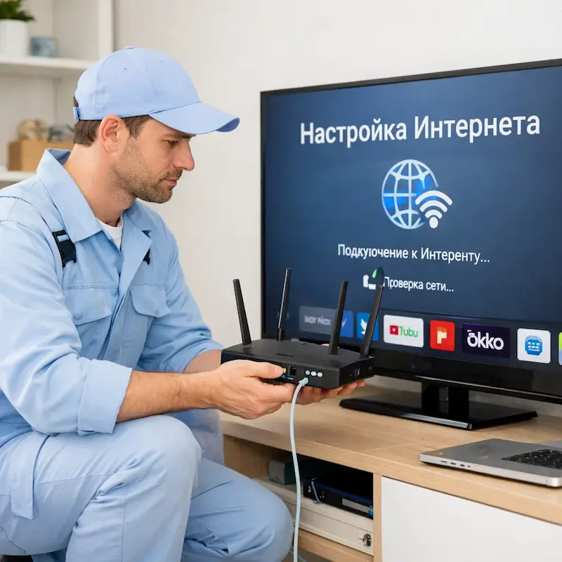 Настройка интернета на телевизоре в Петрозаводске